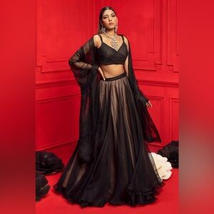 Elegant Black Lehenga for Women
